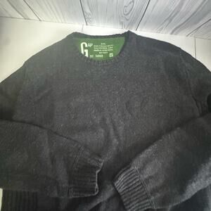 Vintage Gap Sweater Mens XXL Gray Knit Cotton Nylon Wool Blend Pullover